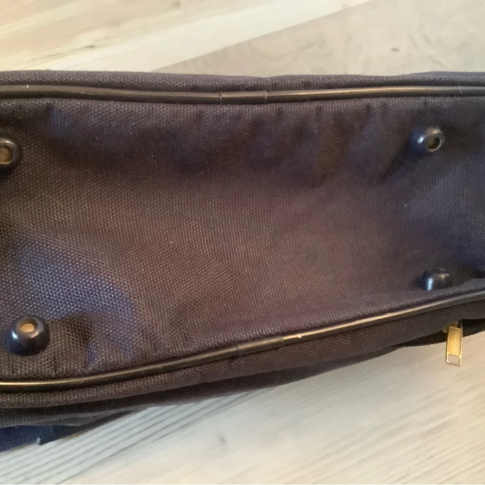Vintage Jaguar duffel bag travel overnight Weekender shoulder bag in navy blue